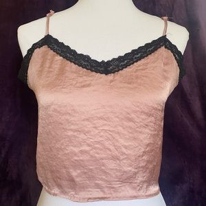 Pink silky top